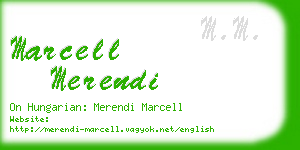 marcell merendi business card